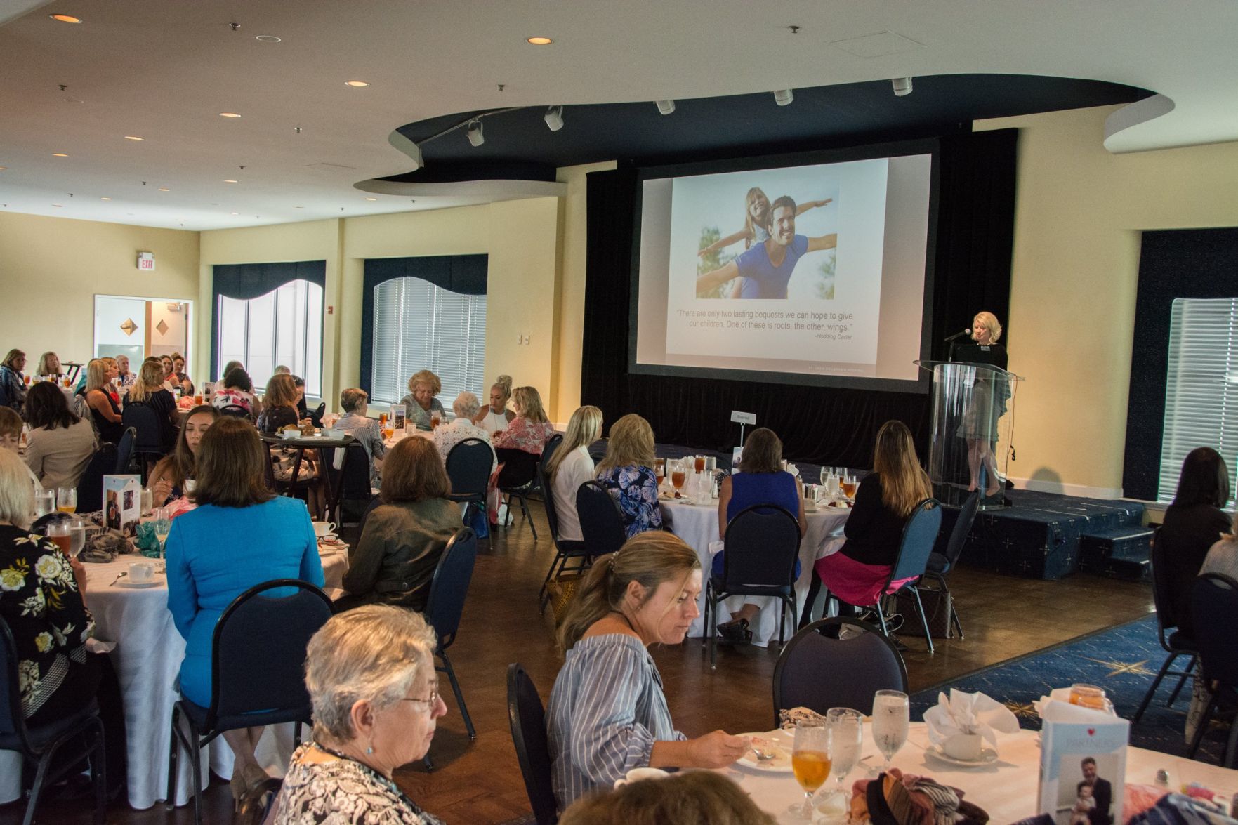 Shelley Perulfi, Executive Director - St. Louis Children's Hospital speaks to the guests in attendance